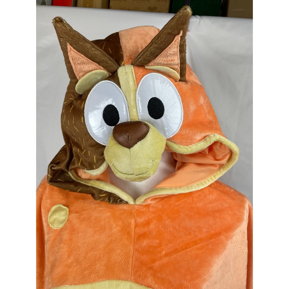 Spirit Halloween Adult OS Bluey Chili Costume Orange Plush Costume Top Poncho - Picture 2 of 8